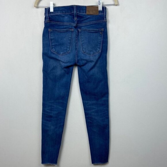 Madewell Petite 9" High Rise Skinny Jeans Paloma Raw Hem Size 24 Premium Denim‎ - Picture 4 of 10
